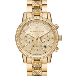 Montre Femme Michael Kors Oversized Ritz Pavé Gold-Tone MK6937