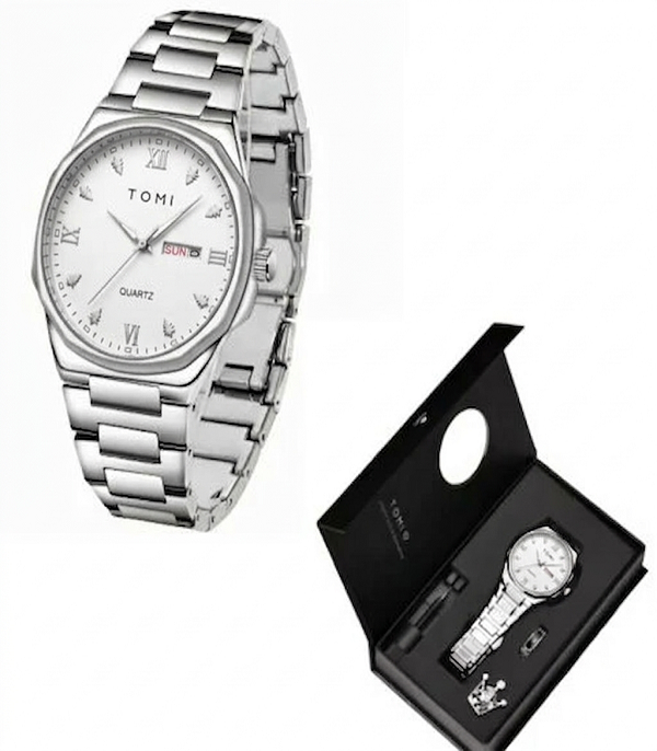 Montre TOMI T-309 avec ajusteur de chaîne à broche anneau