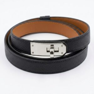 Ceinture en cuir Kelly  Hermès Noir