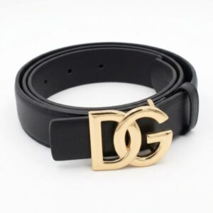 Ceinture en cuir avec boucle DG