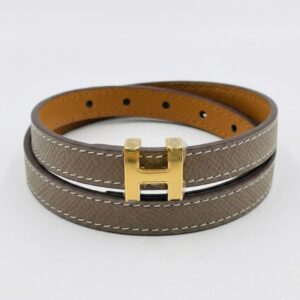 Ceinture en cuir h Hermès Noir